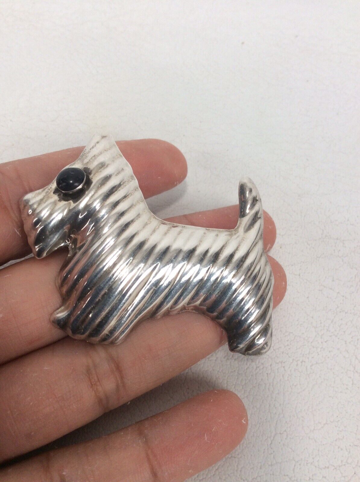 Cute vintage Mexico Taxco sterling Silver 925 Ony… - image 1