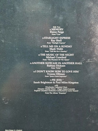 Musicals Compilation - Best Of Andrew Lloyd Webber - 1988 12" Vinyl Record Album - Picture 15 of 21