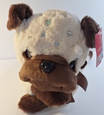 Boxer de peluche de juguete grande de 18" con corazones brillantes de perro Pug Puppy
