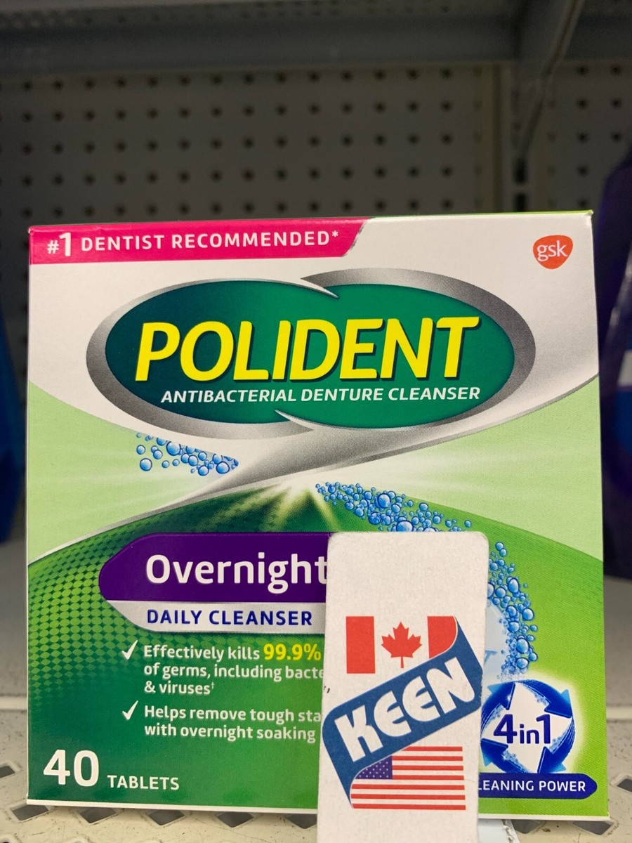 AiWaWa CA, Polident Overnight Daily Denture Cleanser 40 Tabs | eBay