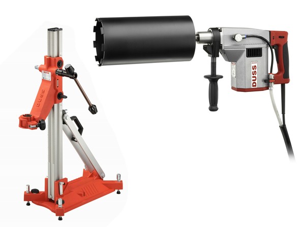 KernbohrgeräT Duss Dia 303 W Set 2 BohrstäNder Bs 160 ø 32-202Mm Freihand 300 Mm-image