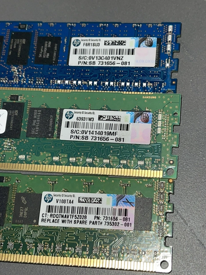 24GB (8GBx3) SAMSUNG MICRON SK HYNIX PC3L SERVER RAM MEMORY - Image 3 of 3