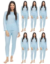 6 Pack of 2pc Thermal Sets for Woman, Base Layer Long Johns Underwear