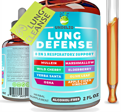 #ad Undelio Lung Defense 8 in 1 Herbal Blend 4 oz Respiratory amp; Immune Support $35.99