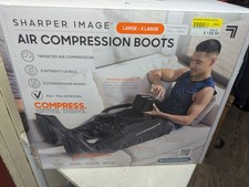AIR COMPRESSION BOOTS FLEX LARGE -X LARGE 5'9"-6'3" SHARPER IMAGE LEG RECOVERY