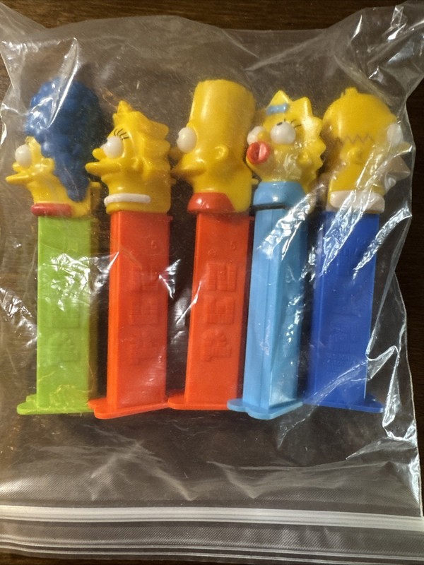 The Simpsons Pez Dispenser Set Homer Marge Bart Lisa Maggie Cartoon Theme