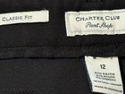 Women Size 12 CHARTER CLUB Zip Belt-Loops Pockets Leather-Accent Dress Pant Blk — photo 8