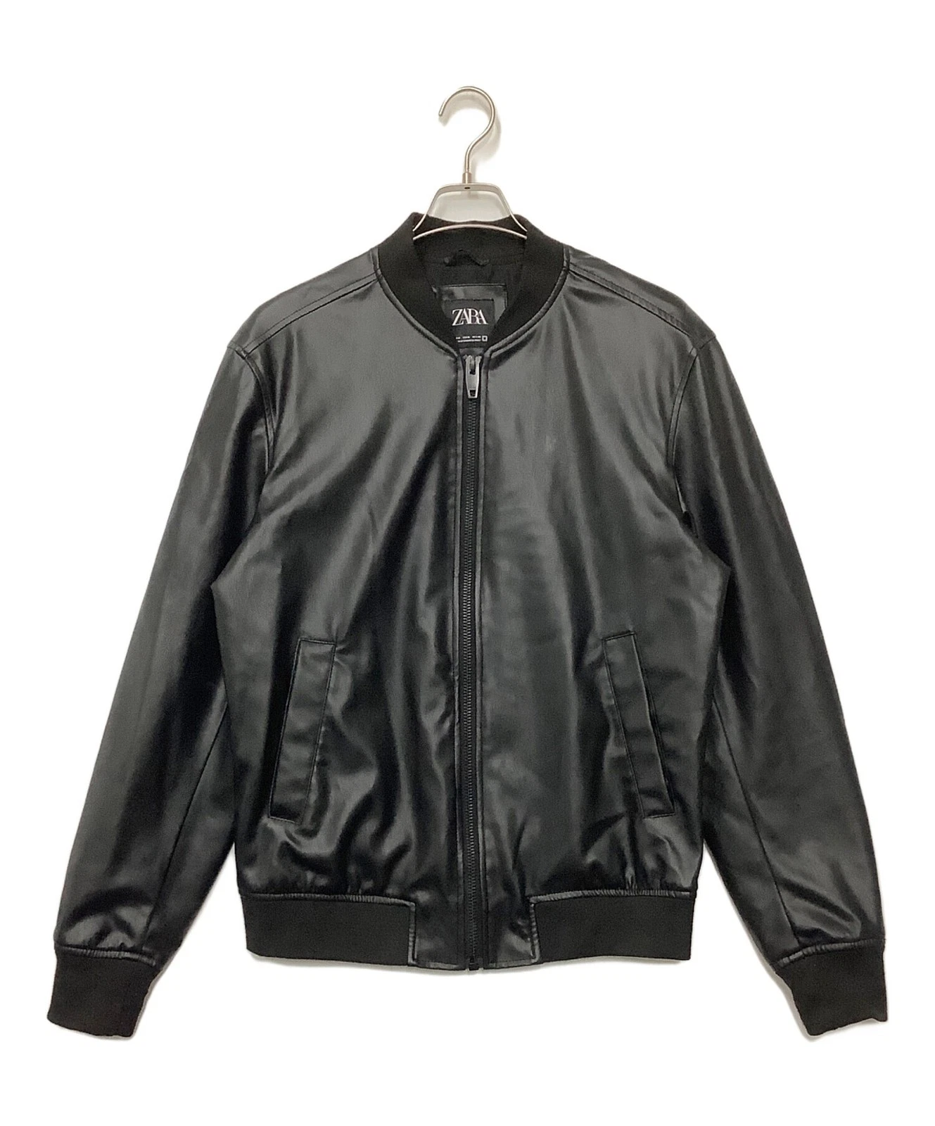 ZARA Faux Leather Jacket Men's Size M Black image 1
