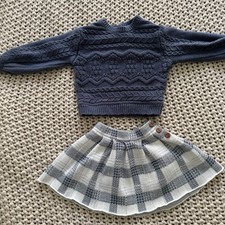 Tommy Bahama Navy Cable Knit Kids Matching Set, 3T