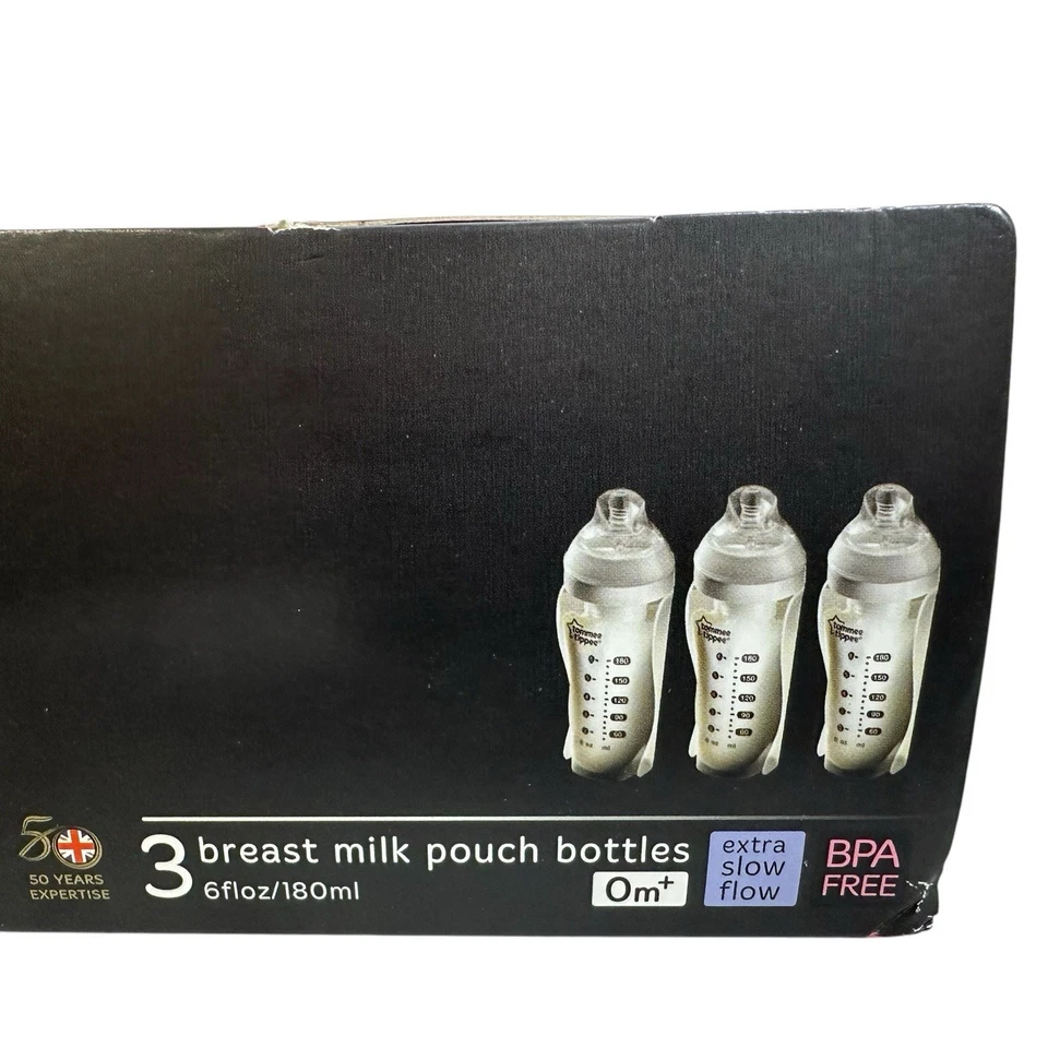 Tommee Tippee Garrafas Bolsa de Leite Materno Conjunto Inicial Fluxo Extra Lento Lote de 2 - Imagem 3 de 4