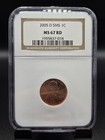 2005-D Lincoln Memorial Cent from a Special Mint Set (SMS), graded MS 67 RD — photo 1