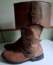Men's Medieval Pirate Boots Steampunk Renaissance Cosplay Costume Larp Footwear