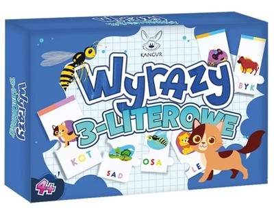 Wyrazy 3-literowe. Puzzle Kangur