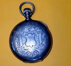 Waltham A.W.Co. Sterling Silver Full Hunter Pocket Watch Roman Dial 1890s — photo 2