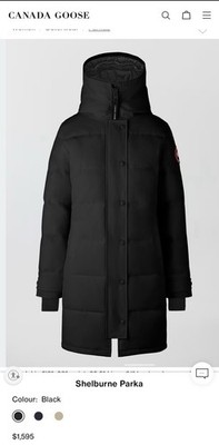 1000% Authentic Canada Goose Shelburne Parka BNWT Black Large