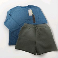    All In Motion Boys Mesh Spacer Shorts  Long Sleeve Shirt Size S 6/7    