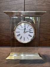 Howard Miller Clifton Table Mantel Clock, Glass Metal - 645641
