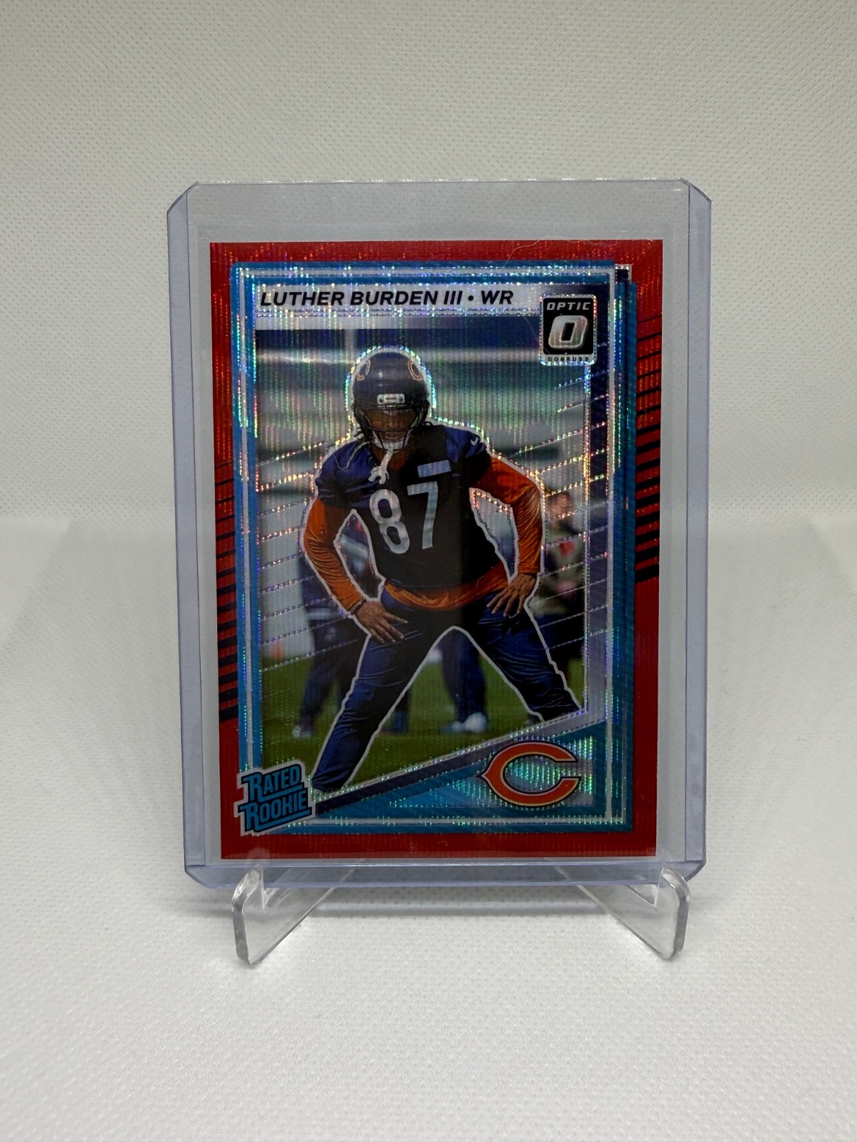 2025 Panini Donruss - Rated Rookie Luther Burden #395 Optic Preview Red Wave