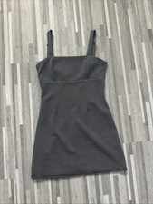 Forever 21, Knit dress, adjustable straps, Short, black and white, size S