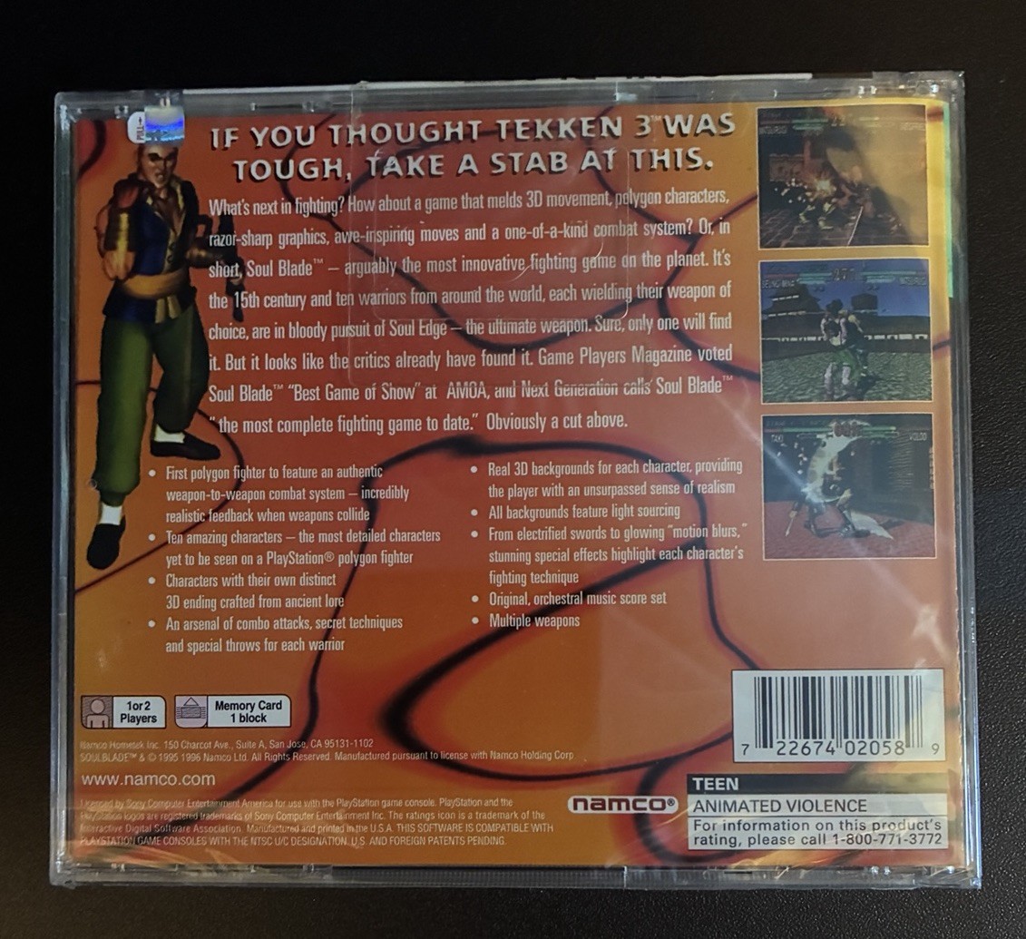 Soul Blade (Sony PlayStation 1, 1996) for sale online | eBay