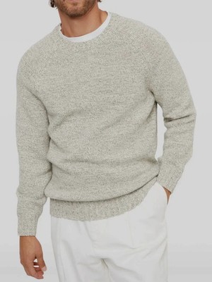NEW Brunello Cucinelli Men 100% Cashmere Speckled Crewneck Sweater