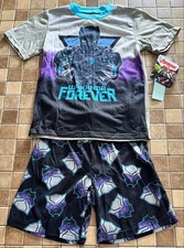 Boys Marvel Black Panther Pajama Set S Gray Black