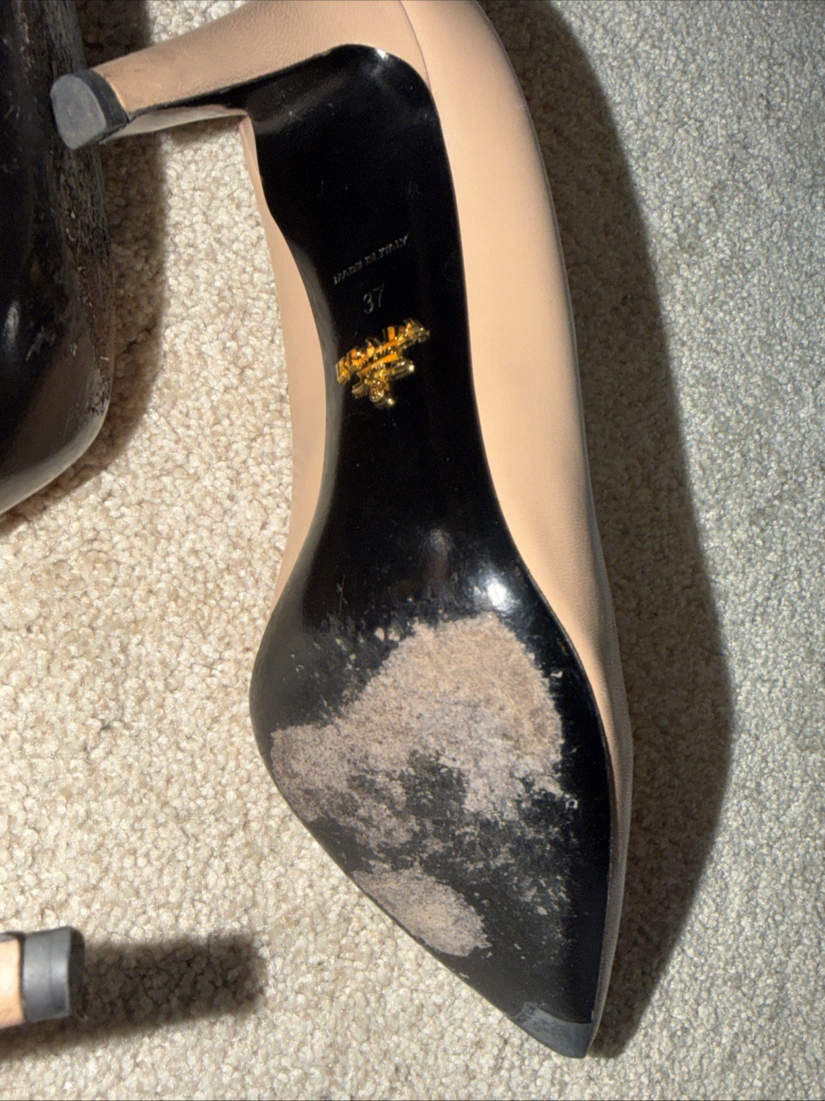 AUTHENTIC! PRADA Calzature Capretto Basic Nudo si… - image 12