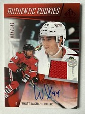 WYATT KAISER 2023-24 SP Game Used Authentic ROOKIES /149 AUTO Jersey SP RC UD !!