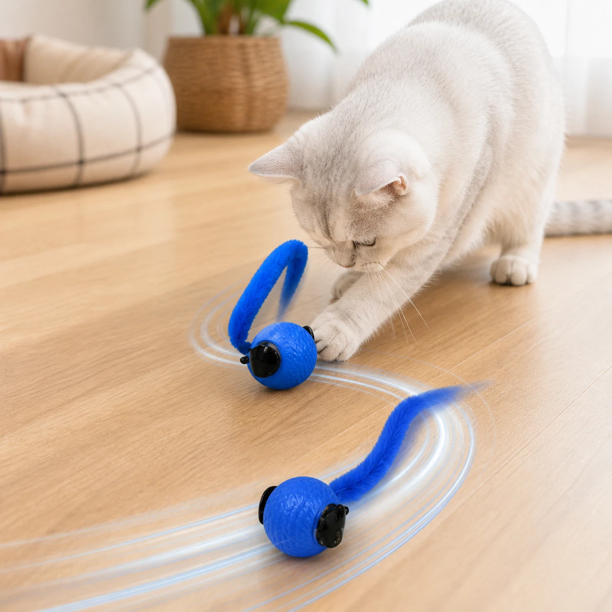 Automatic Interactive Cat Toy Ball USB Rechargeable Smart Rolling Pet Toy