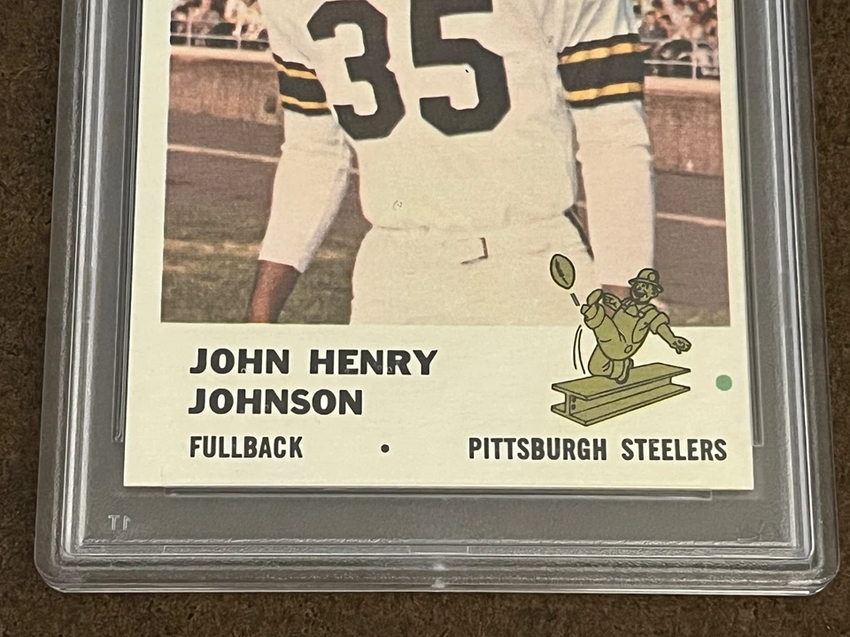 1961 Fleer Football - #118 John Henry Johnson Steelers NM PSA 7 (Set Break) - Image 3 of 4