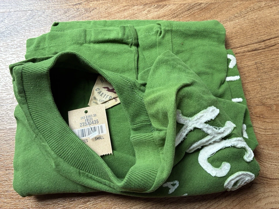 Camiseta Hollister Hombre Verde Talla Pequeña Nueva con Etiquetas Foto 2 de 4