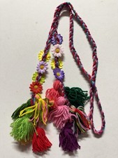 India Hair Accessory Tie String tassels braid Paranda Parandi - handmade flowers