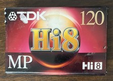 TDK Hi8 120 MP Video Cassette - Black P6-120H8MP Factory Sealed