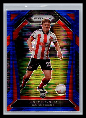 #ad Ben Osborn Rookie Sheffield #25 Panini 2020 21 Prizm Premier League Blue Pulsar $1.25