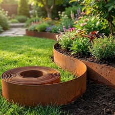 10M-50M Flexible Metal Garden Border Lawn Edging Outdoor Grass Path Edge Roll UK