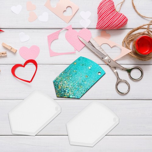 2 Pcs Shield Placing Mold Resin Necklace Jewellery Silicone Molds Epoxy Pendant - Picture 7 of 12