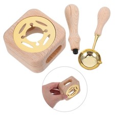 1 juego de horno de sellado de cera duradero con mango de madera cuchara de fusión de cera para uso doméstico