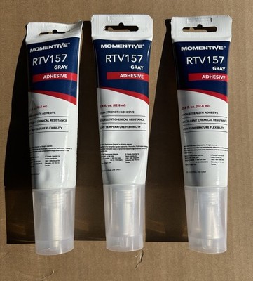 3 Tubes - RTV 157 Adhesive-Gray-2.8 oz-by Momentive - Aircraft Grade FREESHIP