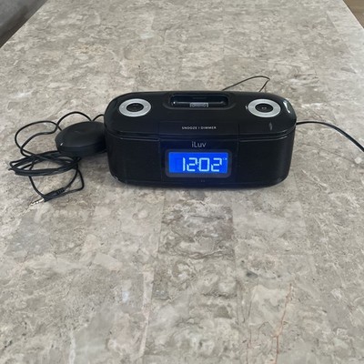 Electronic iLuv Alarm Clock Cell Phone Dock  Model No IMM153BLK-01