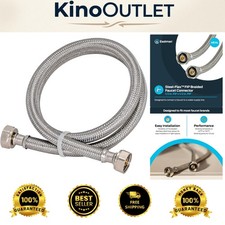 Durable Braided Faucet Connector, 48 Stainless Steel with Easy Install Features
