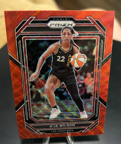 A'ja Wilson [Ruby Wave] #25 2023 Panini Prizm WNBA card