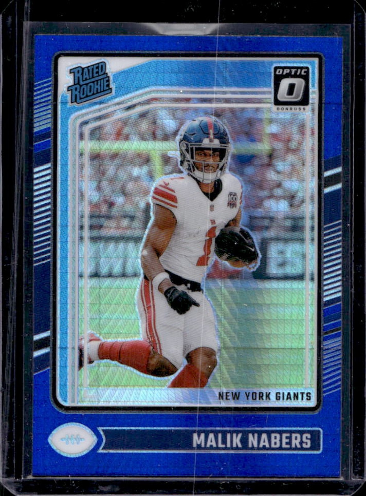 2024 Donruss Optic Malik Nabers Blue Hyper Rated Rookie #271 Giants