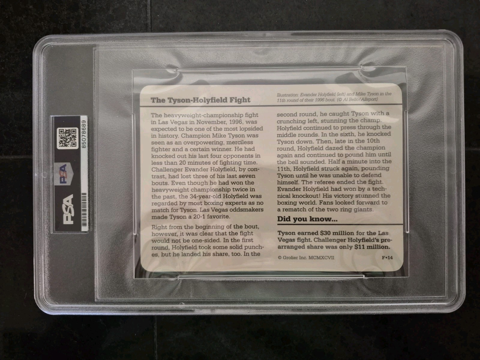 Mike Tyson Signed Tyson vs Holyfield 1976 Vegas Fight PSA/DNA Authentic Auto.  view 2