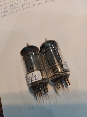 2 Röhren ECC83-12AX7-Telefunken Rippenplatten Tests Metrix 1,0--0,8--/1,2ma