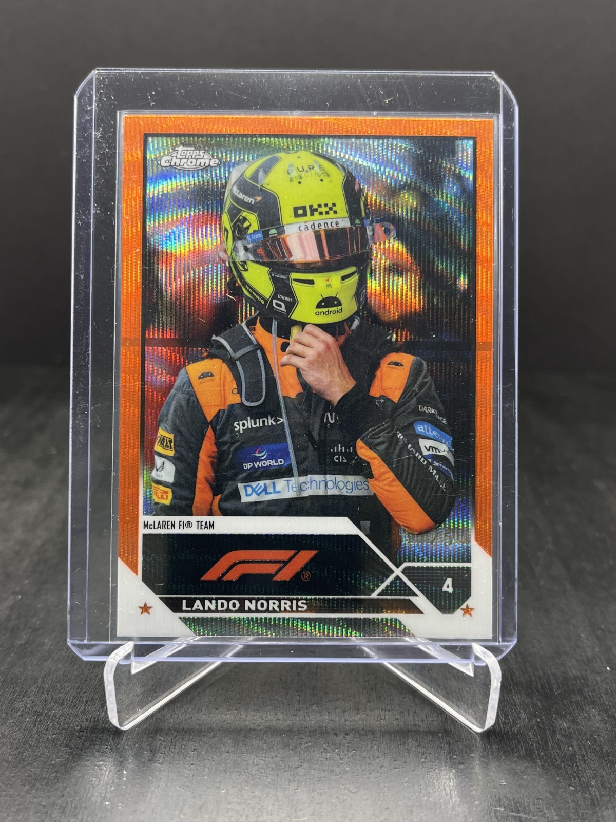 2023 Topps Chrome Formula 1 F1 Lando Norris Orange Wave 12/25 #26