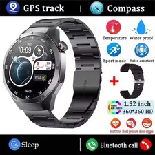 GT4 PRO Reloj Inteligente Impermeable NFC GPS Rastreador Bluetooth Hombres Mujeres