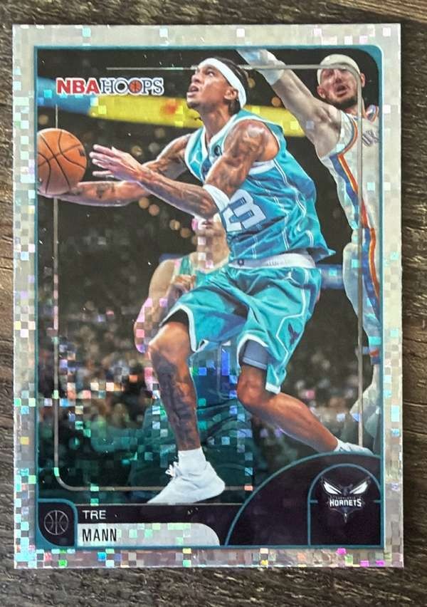 NBA Hoops Checkerboard Refractor Tre Mann #127