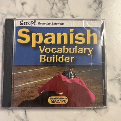 Spanish Vocabulary Builder CD-ROM Snap! 2001 Mac PC Language Learning New Sealed