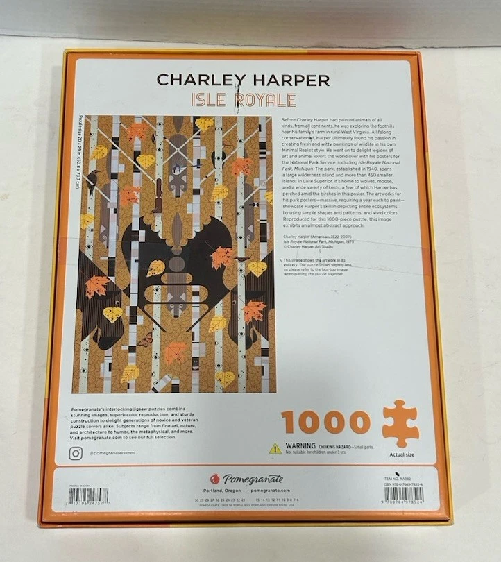 Lote de 4 Rompecabezas Charley Harper Joan Metcalf 1000 Piezas Arte Granada Foto 3 de 4