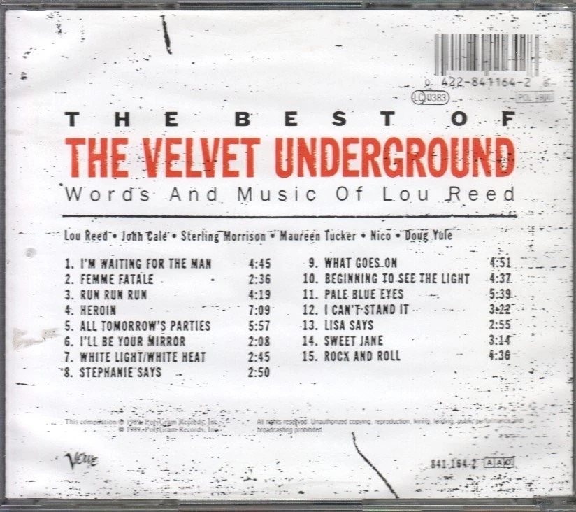 Velvet Underground Best Of: Worte & Musik Von Lou Reed CD Europa Verve 1989 - Bild 2 von 2